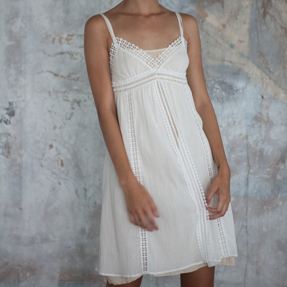 White Crepon Dress - Picture 2 of 2